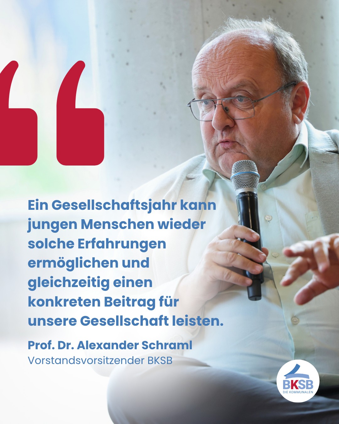 Verantwortung übernehmen: BKSB fordert verpflichtendes Gesellschaftsjahr